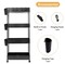 4 Tiers Slim Rolling Utility Cart Storage Shelves Trolley Storage Organizer Shelving Rack with Mesh Baskets & Wheel Casters